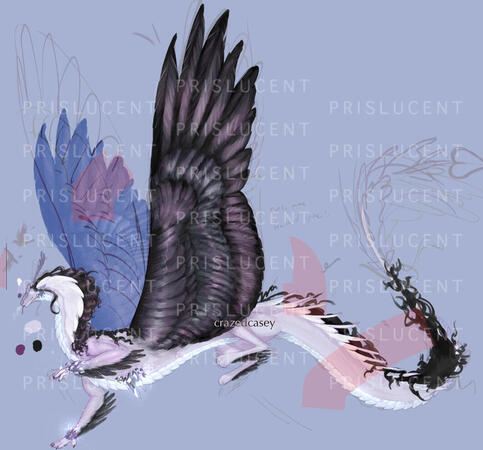artist: crazedcasey | first variant of Scopris' Eastern dragon form (aka the original, i call it crow). she can shift between this and variant two at will
